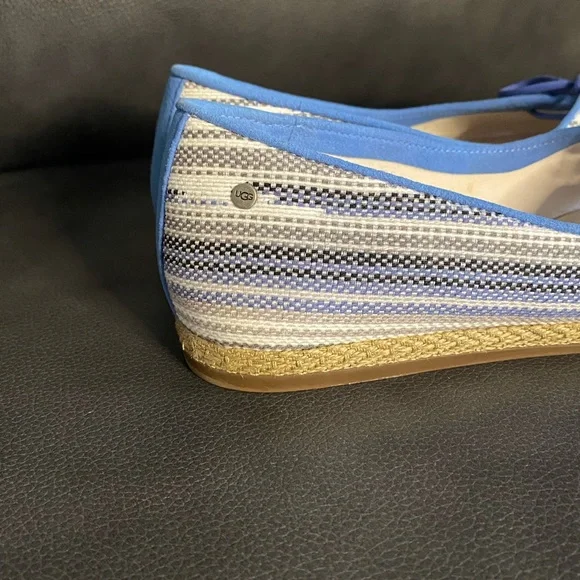 UGG Marleigh Blue Open Toe Flats Size 9 - Picture 6 of 9